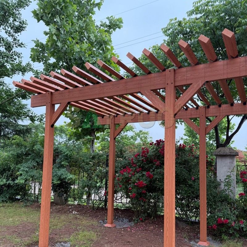 Pérgola de WPC para jardines exteriores - SAYRUO