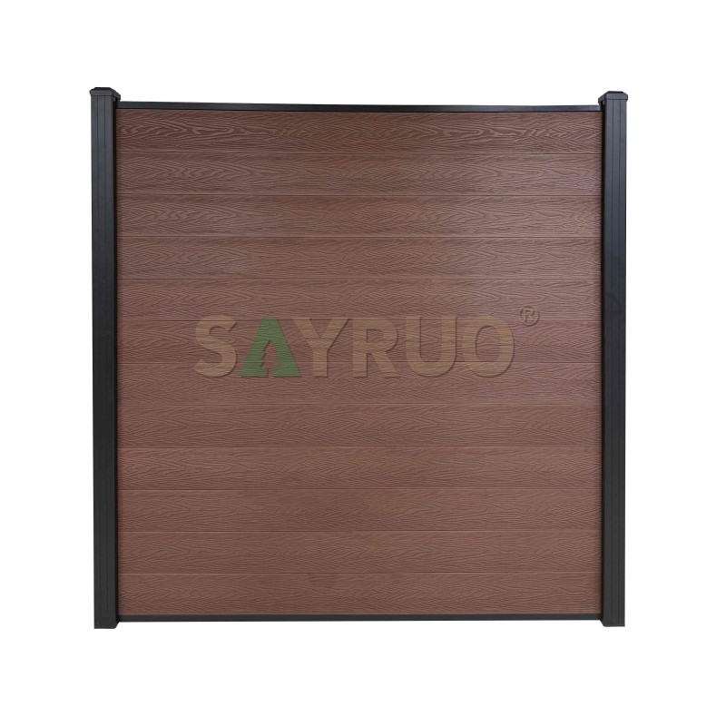 Cercado moderno de WPC con diseño en relieve 3D para paisajismo - SAYRUO