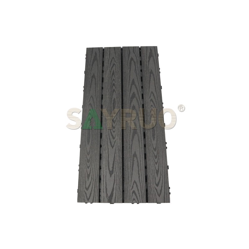 Baldosas contemporáneas entrelazadas de madera de acacia para terrazas de exteriores - SAYRUO
