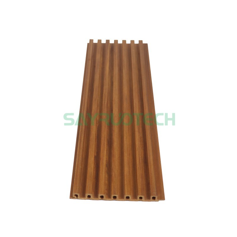 Premium Teak Texture PVC Wall Panels for outdoor Decoration - SAYRUOTECH